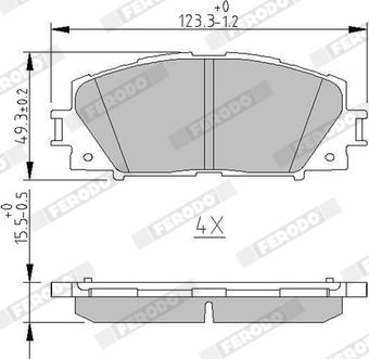 Ferodo FDB4310 - Brake Pad Set, disc brake autospares.lv