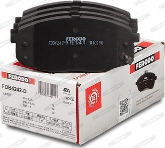 Ferodo FDB4242-D - Brake Pad Set, disc brake autospares.lv