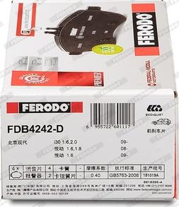 Ferodo FDB4242-D - Brake Pad Set, disc brake autospares.lv