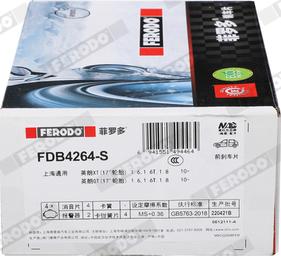 Ferodo FDB4264-S - Brake Pad Set, disc brake autospares.lv