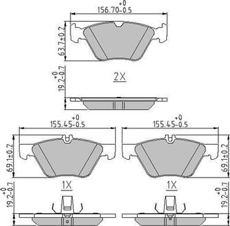 Ferodo FDB4289 - Brake Pad Set, disc brake autospares.lv