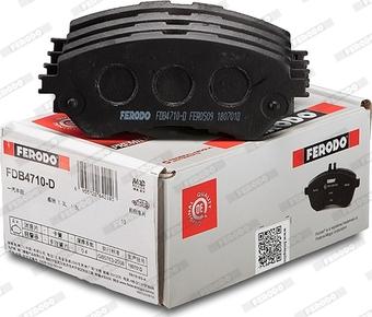 Ferodo FDB4710-D - Brake Pad Set, disc brake autospares.lv