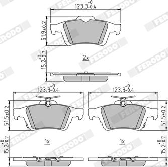 Ferodo FDB5245 - Brake Pad Set, disc brake autospares.lv