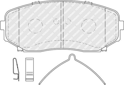 Ferodo FDB5285 - Brake Pad Set, disc brake autospares.lv