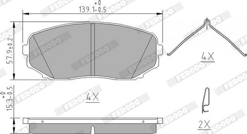 Ferodo FDB5285 - Brake Pad Set, disc brake autospares.lv