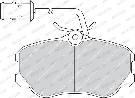 Ferodo FDB651 - Brake Pad Set, disc brake autospares.lv