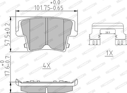 Ferodo FDB1953 - Brake Pad Set, disc brake autospares.lv