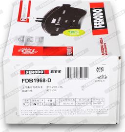 Ferodo FDB1968-D - Brake Pad Set, disc brake autospares.lv