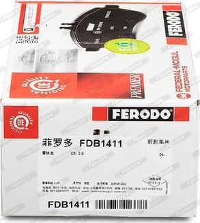 Ferodo FDB1411 - Brake Pad Set, disc brake autospares.lv