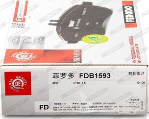 Ferodo FDB1593 - Brake Pad Set, disc brake autospares.lv