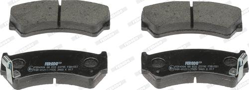 Ferodo FDB1551 - Brake Pad Set, disc brake autospares.lv