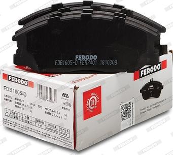 Ferodo FDB1605-D - Brake Pad Set, disc brake autospares.lv