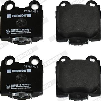 Ferodo FDB1610 - Brake Pad Set, disc brake autospares.lv