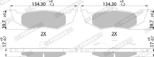 Ferodo FDB1099 - Brake Pad Set, disc brake autospares.lv