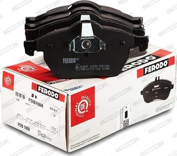 Ferodo FDB1068 - Brake Pad Set, disc brake autospares.lv