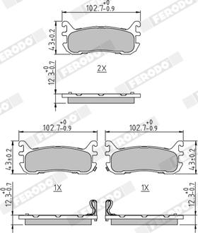 Ferodo FDB1012 - Brake Pad Set, disc brake autospares.lv