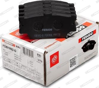 Ferodo FDB1892-D - Brake Pad Set, disc brake autospares.lv