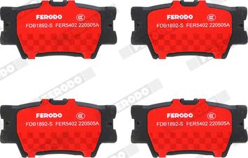 Ferodo FDB1892-S - Brake Pad Set, disc brake autospares.lv