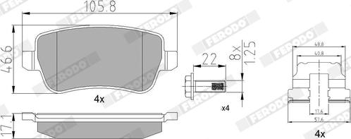 Ferodo FDB1797 - Brake Pad Set, disc brake autospares.lv