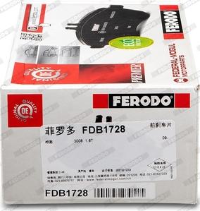 Ferodo FDB1728 - Brake Pad Set, disc brake autospares.lv