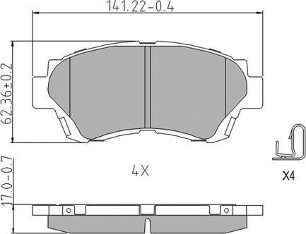 Ferodo FDB868 - Brake Pad Set, disc brake autospares.lv