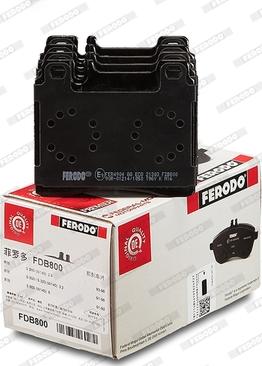 Ferodo FDB800 - Brake Pad Set, disc brake autospares.lv