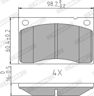 Ferodo FDB813 - Brake Pad Set, disc brake autospares.lv