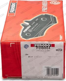 Ferodo FDB884 - Brake Pad Set, disc brake autospares.lv