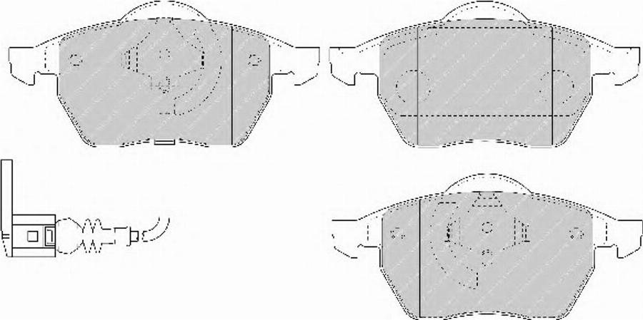 Ferodo FQT1463 - Brake Pad Set, disc brake autospares.lv