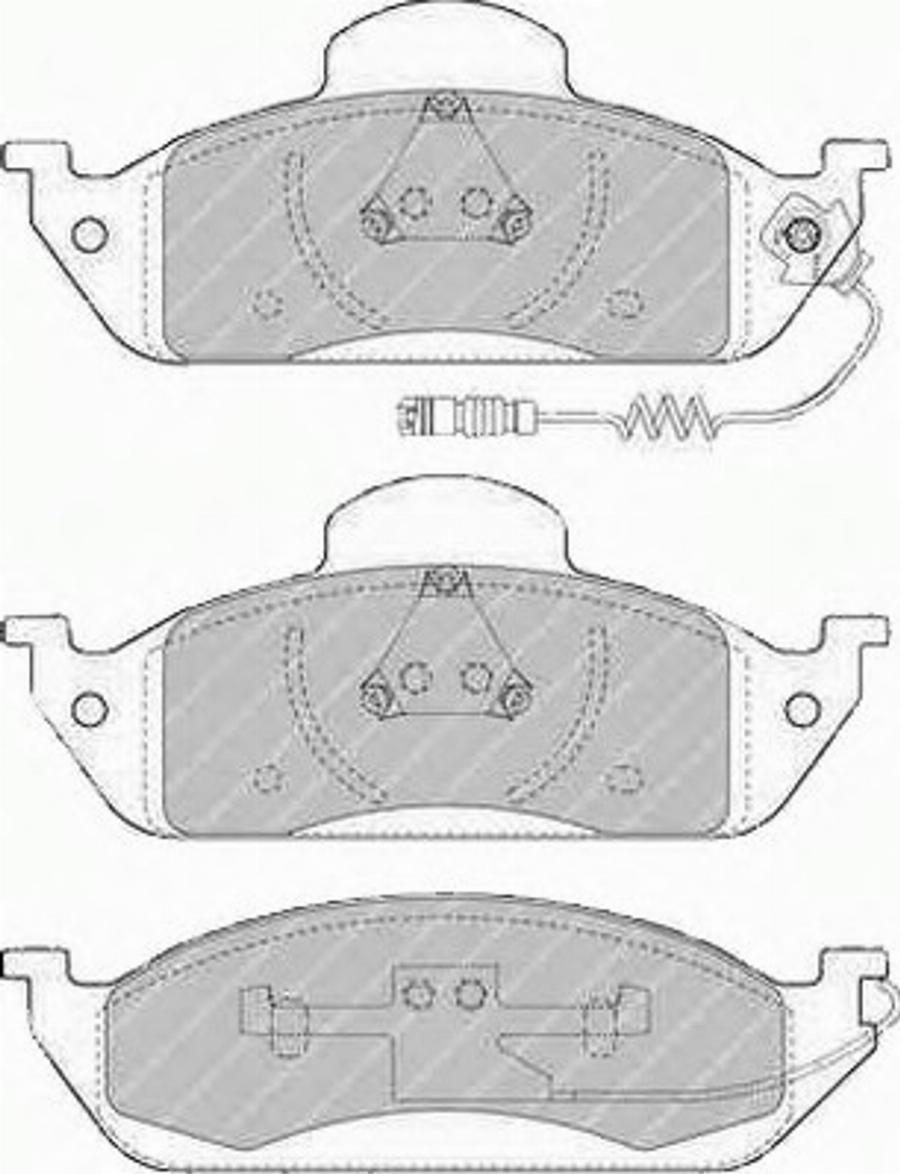 Ferodo FQT1400 - Brake Pad Set, disc brake autospares.lv