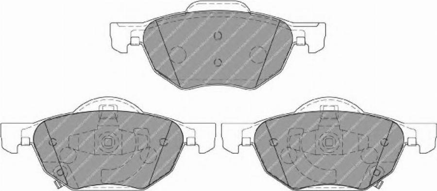 Ferodo FQT1704 - Brake Pad Set, disc brake autospares.lv