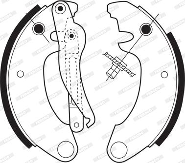 Ferodo FSB49 - Brake Shoe Set autospares.lv