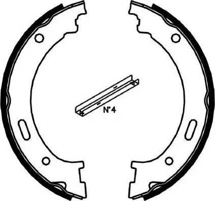 Alpha Brakes HST-CH-010 - Brake Shoe Set, parking brake autospares.lv