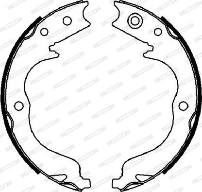 Ferodo FSB4028 - Brake Shoe Set, parking brake autospares.lv