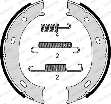 Ferodo FSB624S - Brake Shoe Set, parking brake autospares.lv