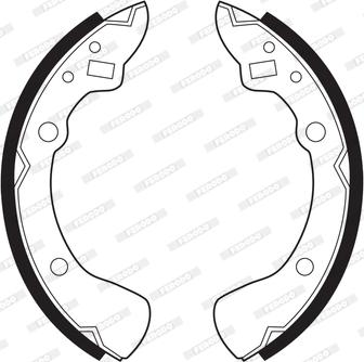 Ferodo FSB172 - Brake Shoe Set autospares.lv