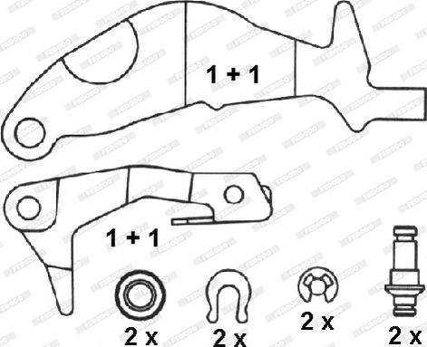 Ferodo FSB246 - Brake Shoe Set autospares.lv