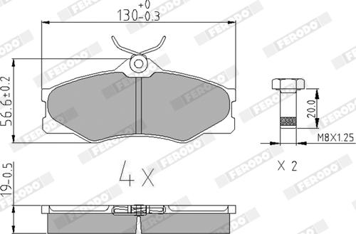 Ferodo FVR517 - Brake Pad Set, disc brake autospares.lv