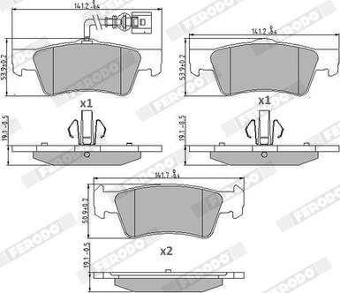 Ferodo FVR1647 - Brake Pad Set, disc brake autospares.lv