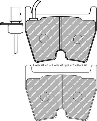 Ferodo Racing FDS1664 - Brake Pad Set, disc brake autospares.lv