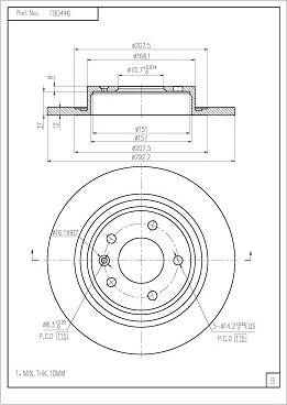 FI.BA FBD446 - Brake Disc autospares.lv