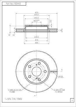 FI.BA FBD442 - Brake Disc autospares.lv