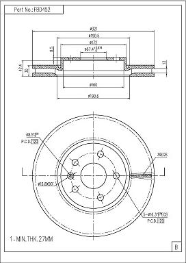 FI.BA FBD452 - Brake Disc autospares.lv