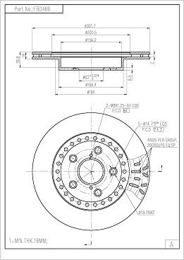 FI.BA FBD466 - Brake Disc autospares.lv