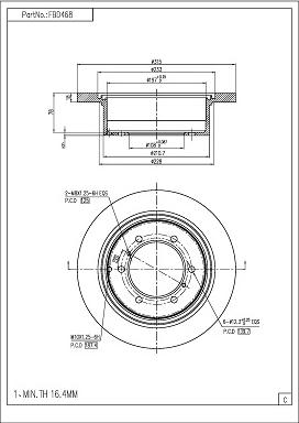 FI.BA FBD468 - Brake Disc autospares.lv