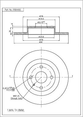 FI.BA FBD402 - Brake Disc autospares.lv