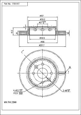 FI.BA FBD407 - Brake Disc autospares.lv