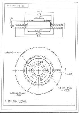 FI.BA FBD489 - Brake Disc autospares.lv