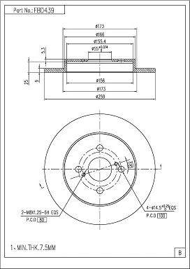 FI.BA FBD439 - Brake Disc autospares.lv