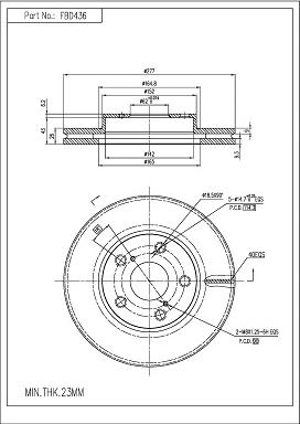 FI.BA FBD436 - Brake Disc autospares.lv